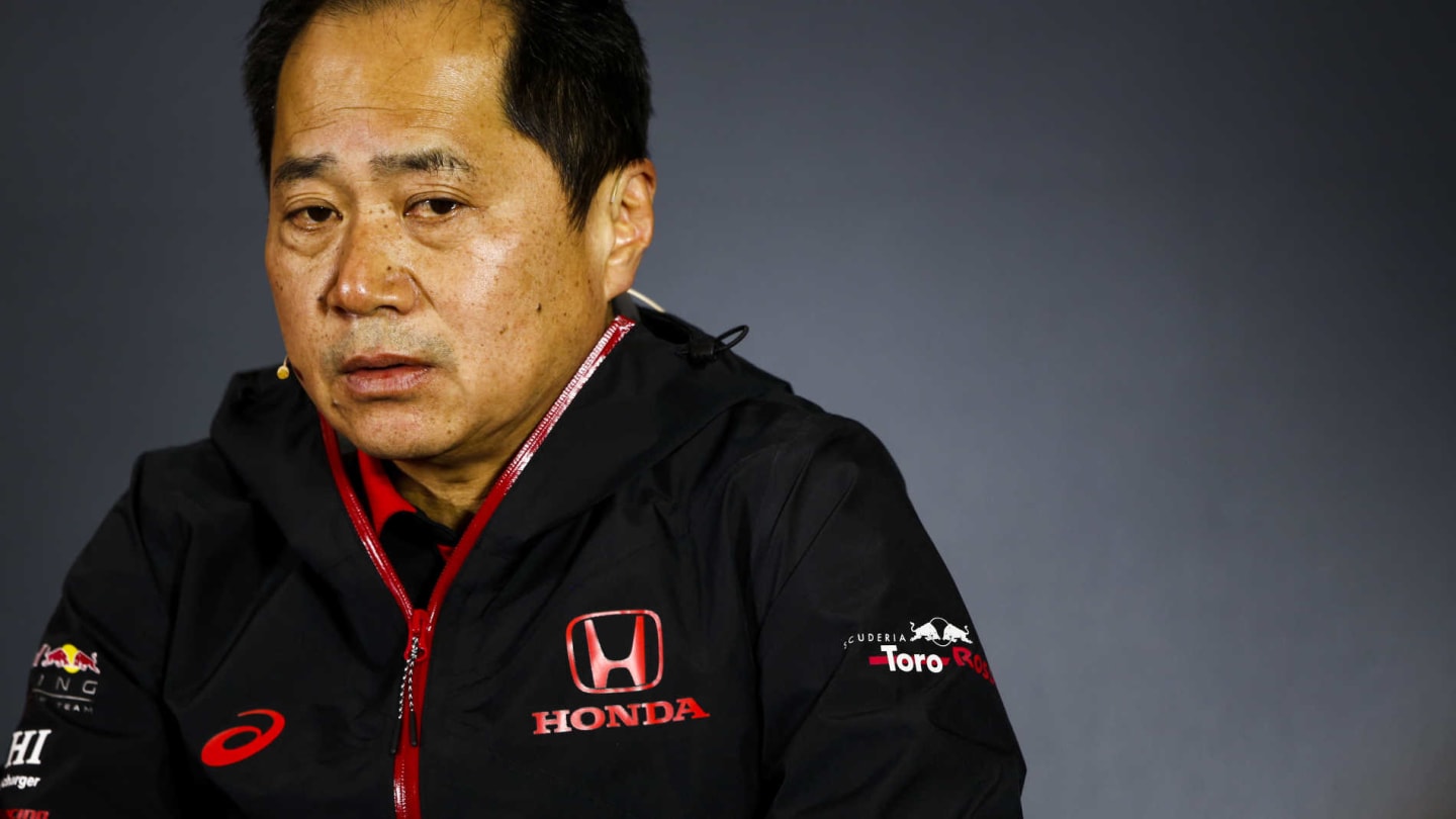SHANGHAI INTERNATIONAL CIRCUIT, CHINA - APRIL 12: Toyoharu Tanabe, F1 Technical Director, Honda, in the Friday Press Conference during the Chinese GP at Shanghai International Circuit on April 12, 2019 in Shanghai International Circuit, China. (Photo by Andy Hone / LAT Images)