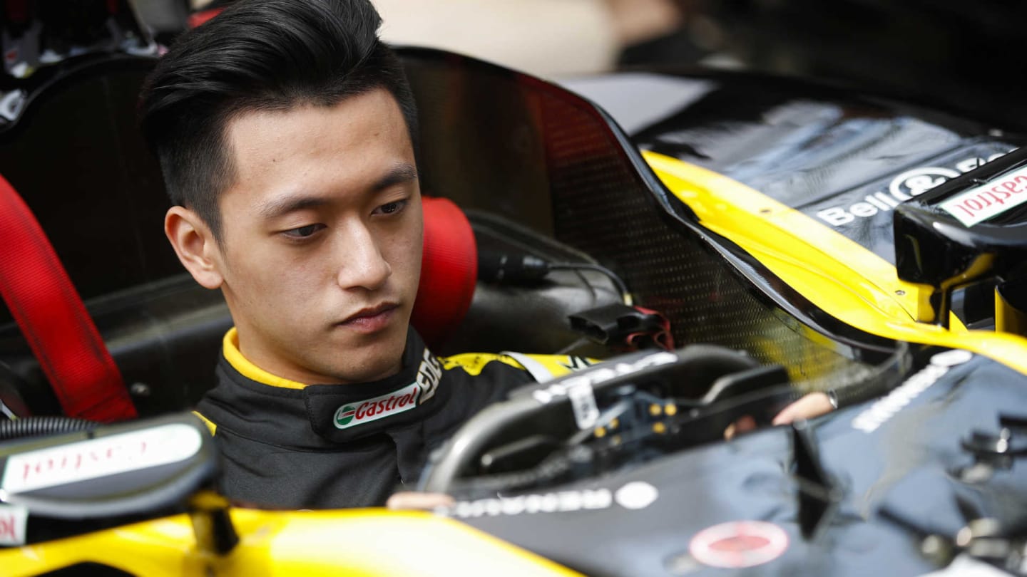 APRIL 13: Guanyu Zhou, Renault during the Shanghai Festival on April 13, 2019. (Photo by Joe