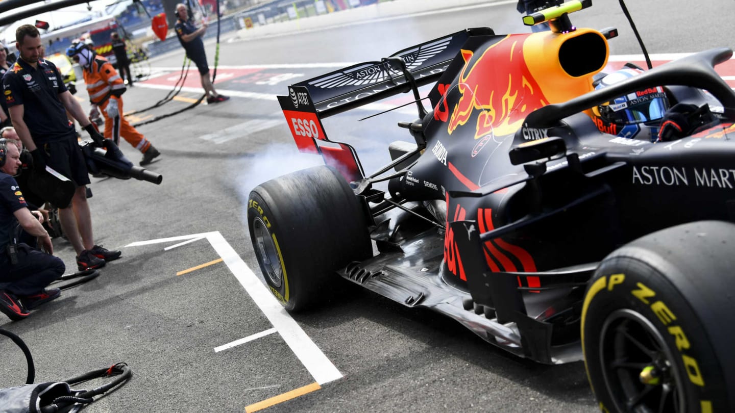 CIRCUIT PAUL RICARD, FRANCE - JUNE 21: Pierre Gasly, Red Bull Racing RB15, in the pit lane during the French GP at Circuit Paul Ricard on June 21, 2019 in Circuit Paul Ricard, France. (Photo by Mark Sutton / Sutton Images)