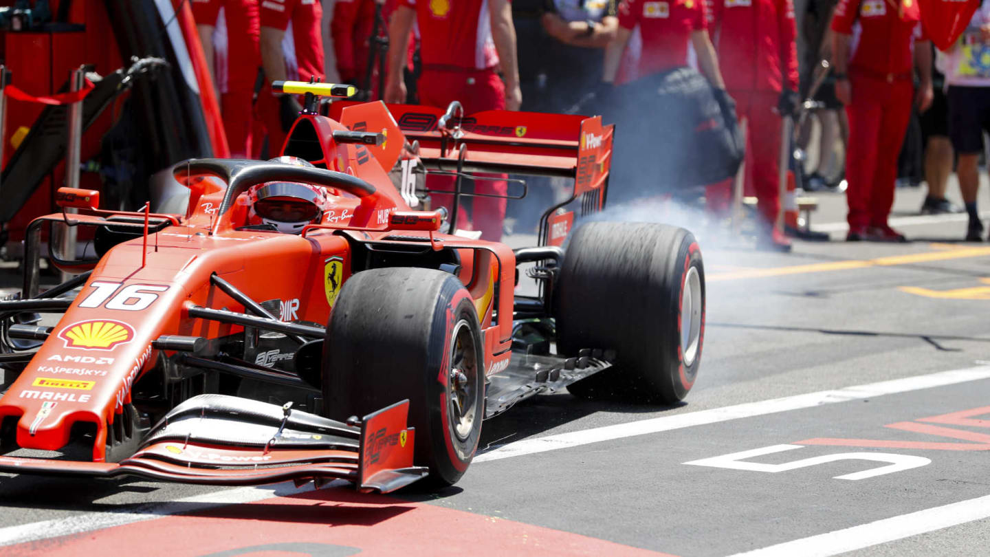 CIRCUIT PAUL RICARD, FRANCE - JUNE 21: Charles Leclerc, Ferrari SF90, leaves the pits during the
