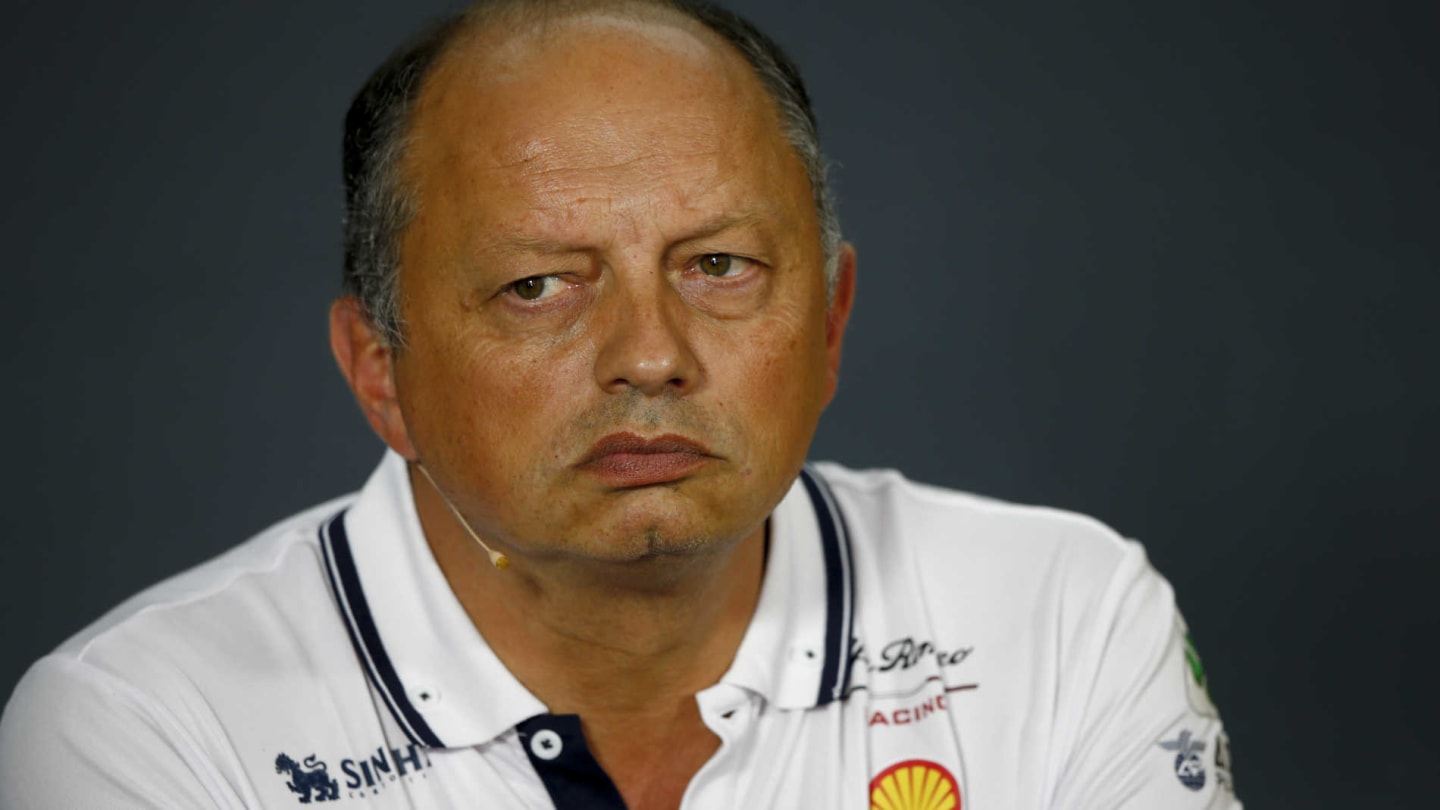 CIRCUIT PAUL RICARD, FRANCE - JUNE 21: Frederic Vasseur, Team Principal, Alfa Romeo Racing, in the team principals Press Conference during the French GP at Circuit Paul Ricard on June 21, 2019 in Circuit Paul Ricard, France. (Photo by Andy Hone / LAT Images)