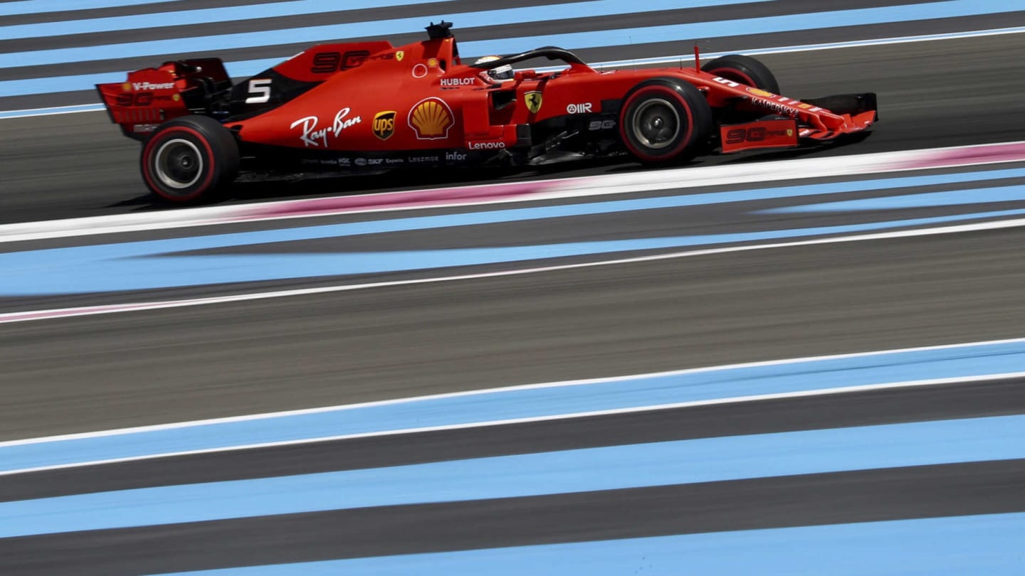 CIRCUIT PAUL RICARD, FRANCE - JUNE 21: Sebastian Vettel, Ferrari SF90 during the French GP at