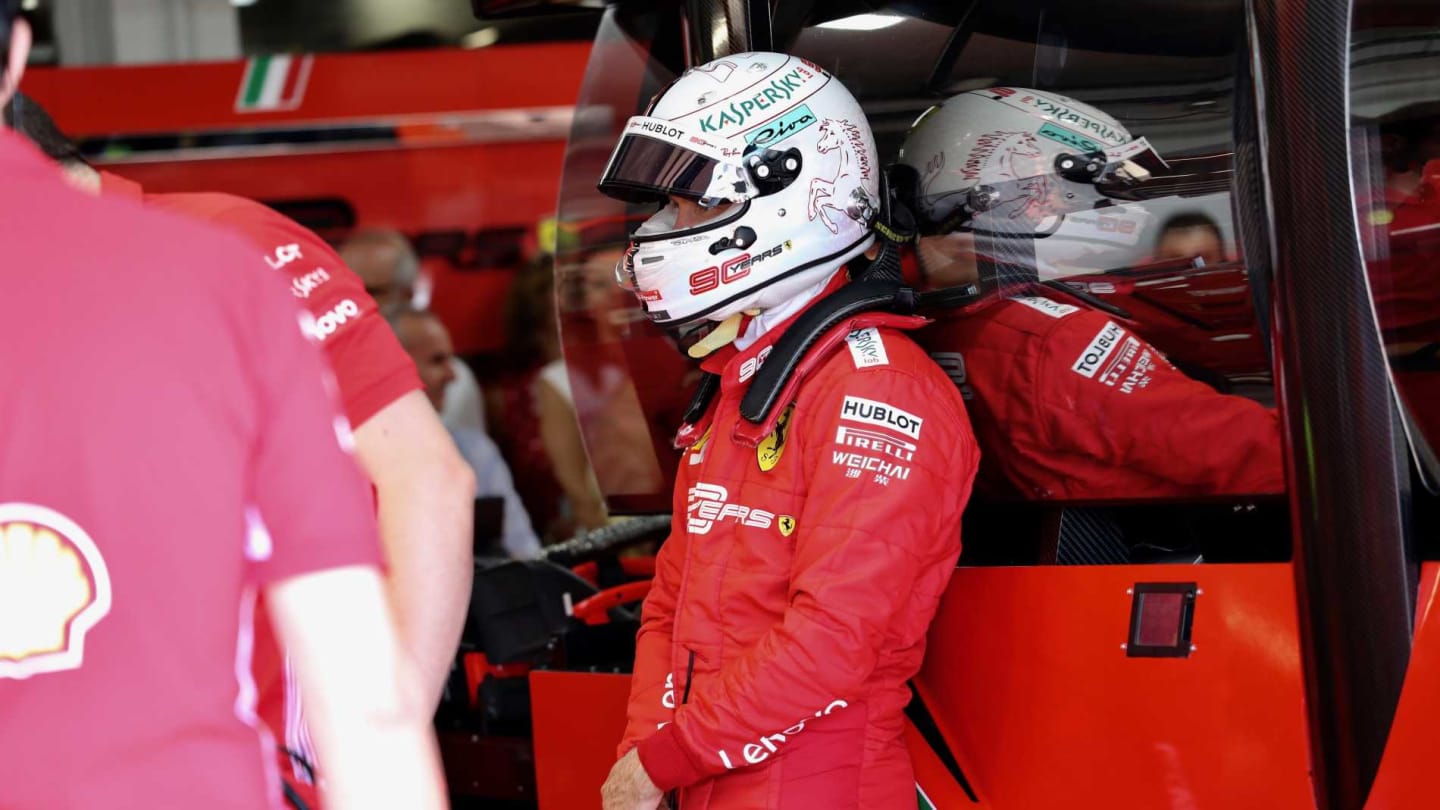 CIRCUIT PAUL RICARD, FRANCE - JUNE 22: Sebastian Vettel, Ferrari during the French GP at Circuit Paul Ricard on June 22, 2019 in Circuit Paul Ricard, France. (Photo by Jerry Andre / Sutton Images)