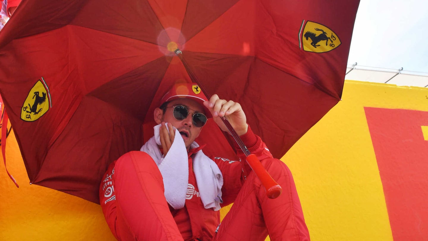CIRCUIT PAUL RICARD, FRANCE - JUNE 23: Charles Leclerc, Ferrari, on the grid during the French GP