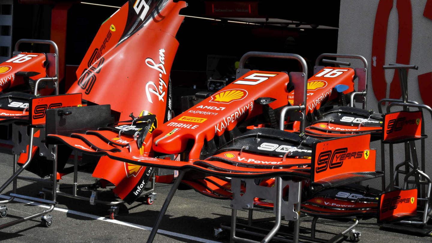 CIRCUIT PAUL RICARD, FRANCE - JUNE 20: Front wing of Ferrari SF90 during the French GP at Circuit
