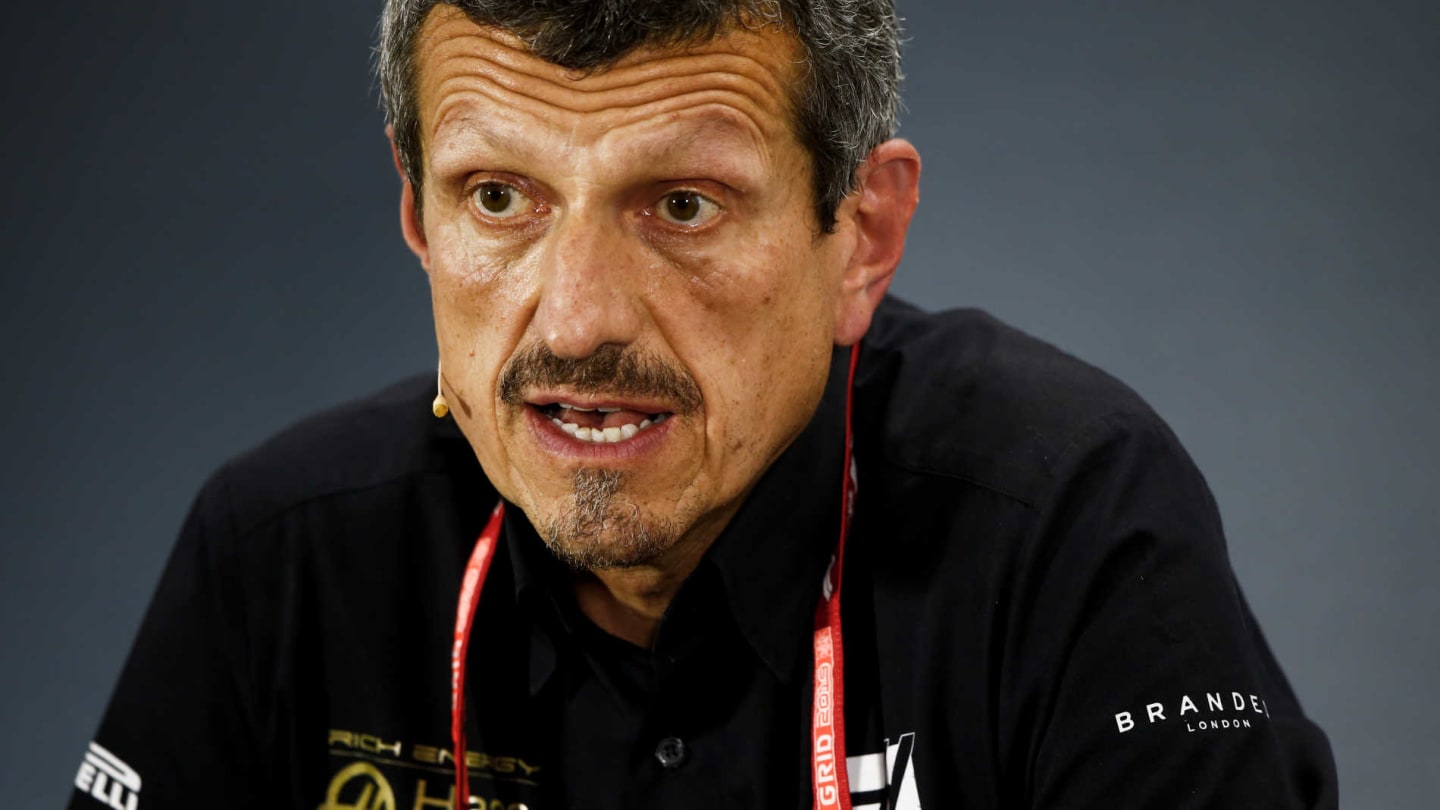 HOCKENHEIMRING, GERMANY - JULY 26: Guenther Steiner, Team Principal, Haas F1, in the Team Principals Press Conference during the German GP at Hockenheimring on July 26, 2019 in Hockenheimring, Germany. (Photo by Andy Hone / LAT Images)