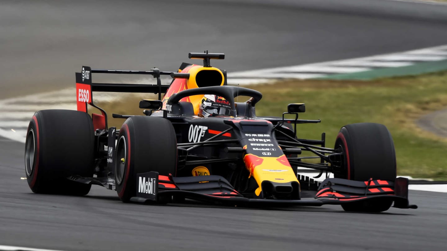 SILVERSTONE, UNITED KINGDOM - JULY 13: Max Verstappen, Red Bull Racing RB15 during the British GP