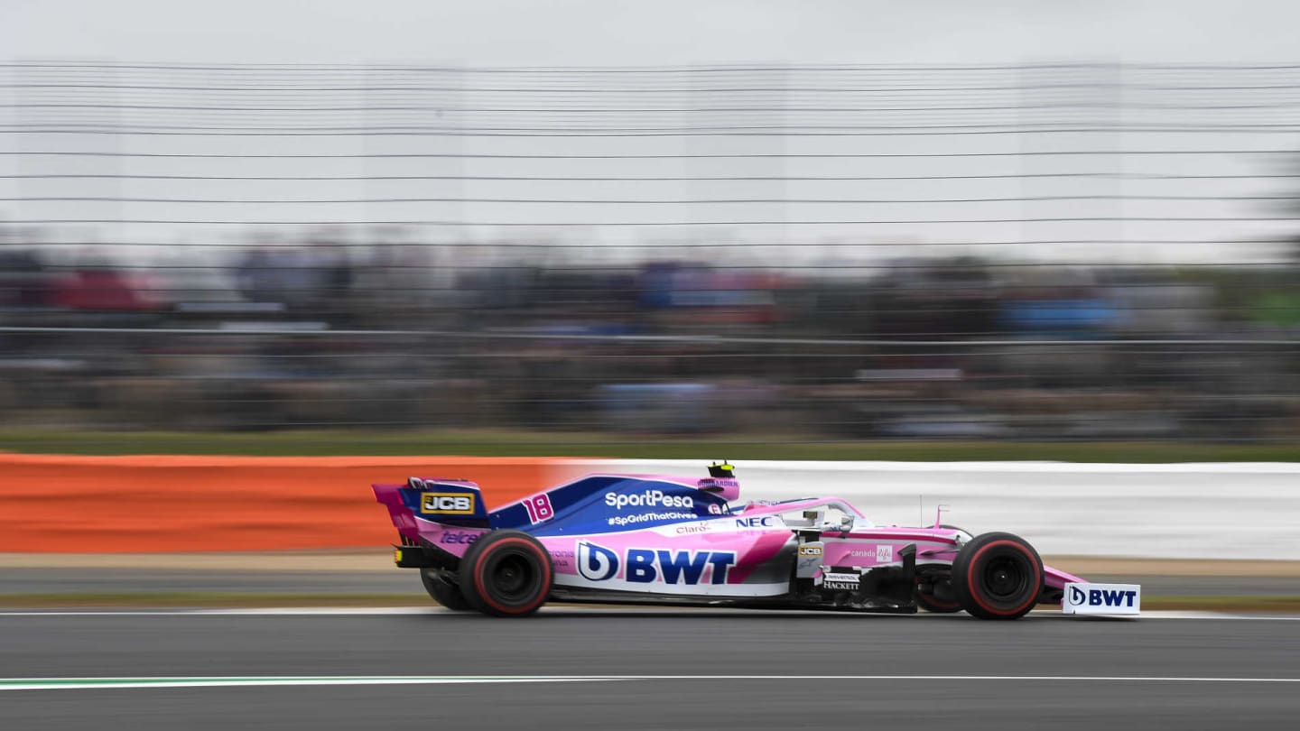 SILVERSTONE, UNITED KINGDOM - JULY 13: Lance Stroll, Racing Point RP19 during the British GP at