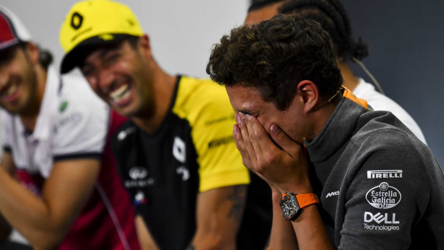 SILVERSTONE, UNITED KINGDOM - JULY 11: Lando Norris, McLaren and Daniel Ricciardo, Renault F1 Team