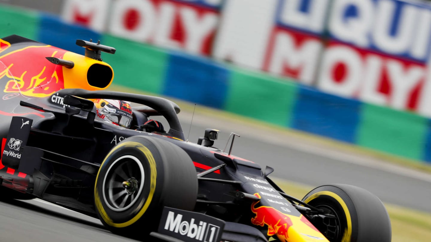 HUNGARORING, HUNGARY - AUGUST 02: Max Verstappen, Red Bull Racing RB15 during the Hungarian GP at