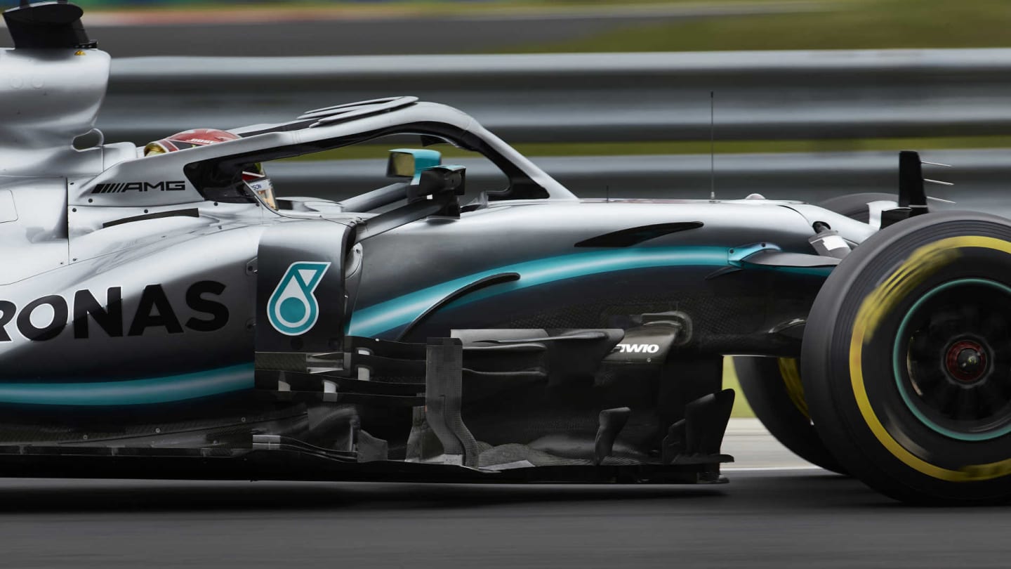 HUNGARORING, HUNGARY - AUGUST 02: Lewis Hamilton, Mercedes AMG F1 W10 during the Hungarian GP at