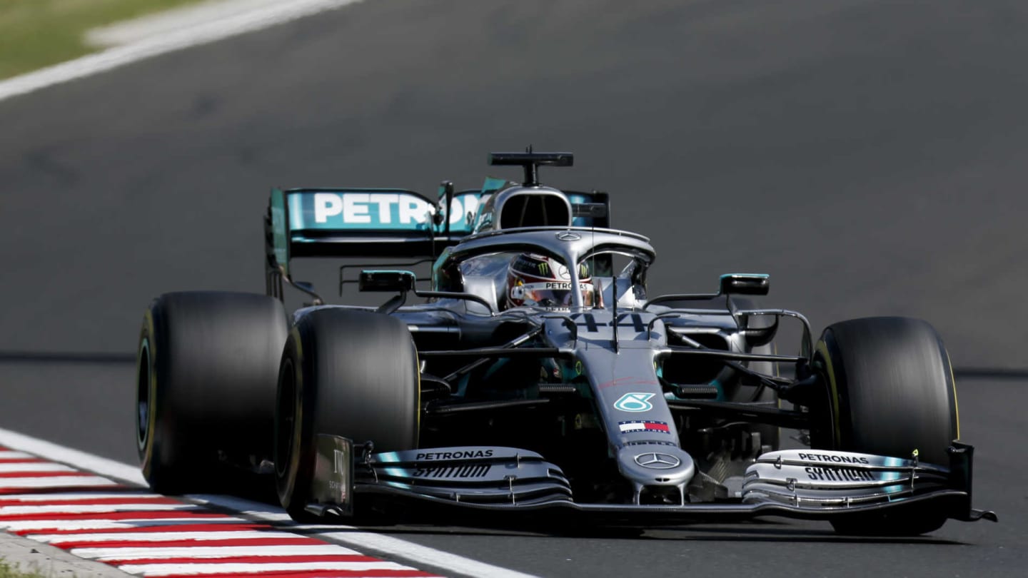 HUNGARORING, HUNGARY - AUGUST 04: Lewis Hamilton, Mercedes AMG F1 W10 during the Hungarian GP at