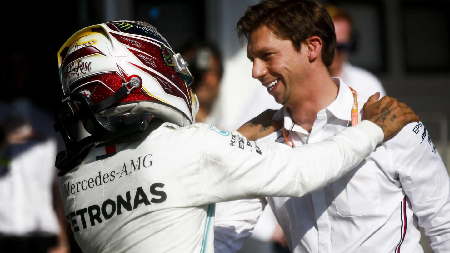 HUNGARORING, HUNGARY - AUGUST 04: Race winner Lewis Hamilton, Mercedes AMG F1 W10 celebrates in