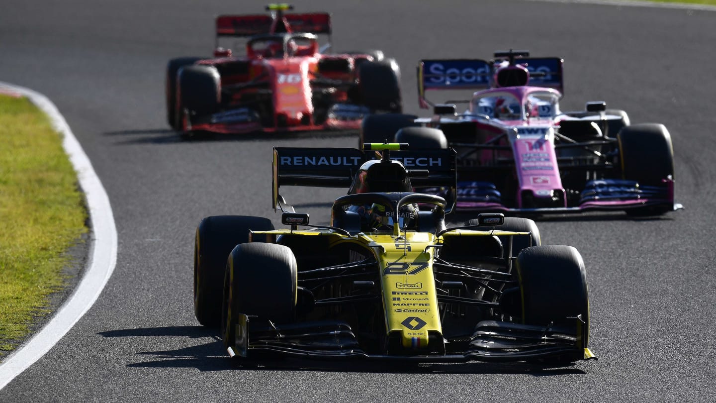 SUZUKA, JAPAN - OCTOBER 13: Nico Hulkenberg of Germany driving the (27) Renault Sport Formula One