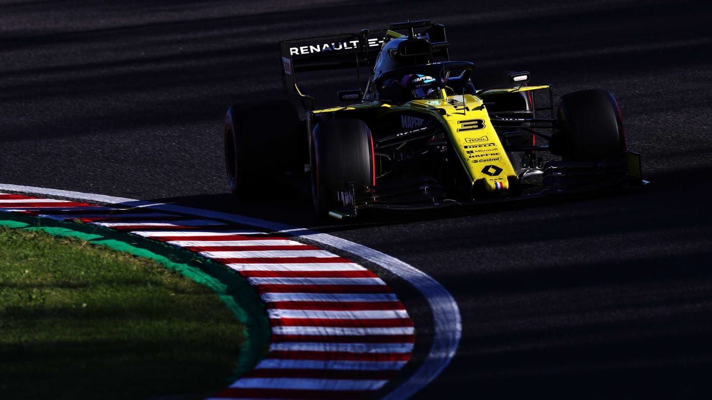 SUZUKA, JAPAN - OCTOBER 13: Daniel Ricciardo of Australia driving the (3) Renault Sport Formula One