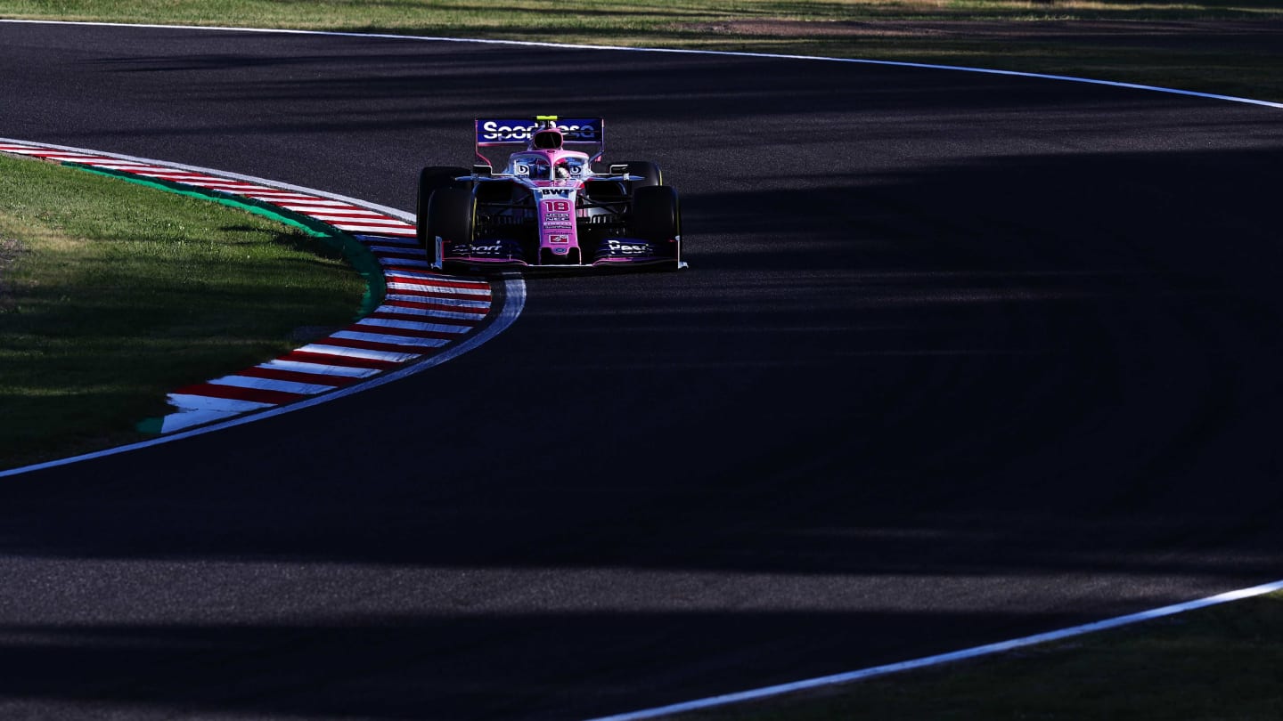 SUZUKA, JAPAN - OCTOBER 13: Lance Stroll of Canada driving the (18) Racing Point RP19 Mercedes on track during the F1 Grand Prix of Japan at Suzuka Circuit on October 13, 2019 in Suzuka, Japan. (Photo by Mark Thompson/Getty Images)