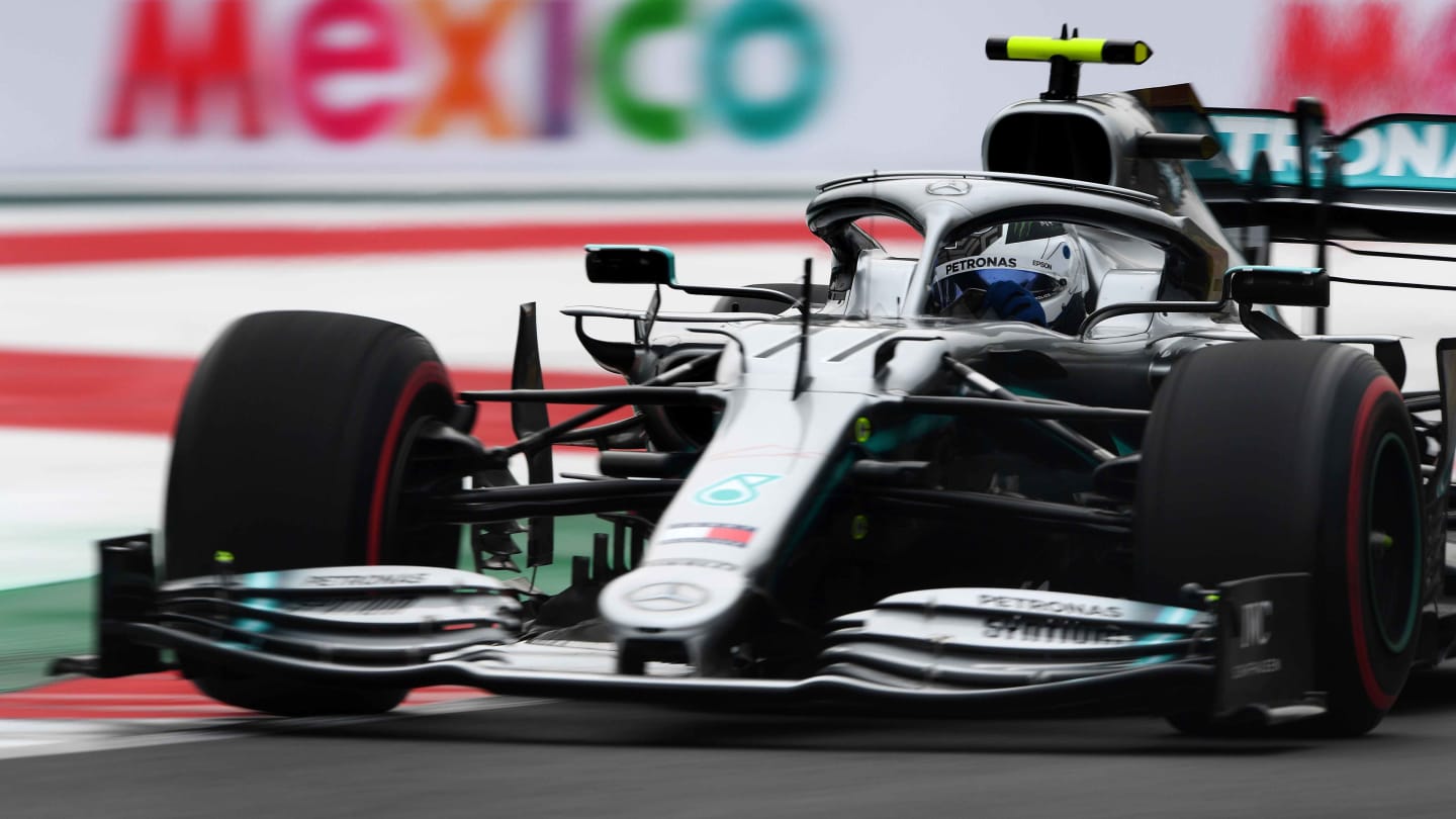 MEXICO CITY, MEXICO - OCTOBER 25: Valtteri Bottas driving the (77) Mercedes AMG Petronas F1 Team