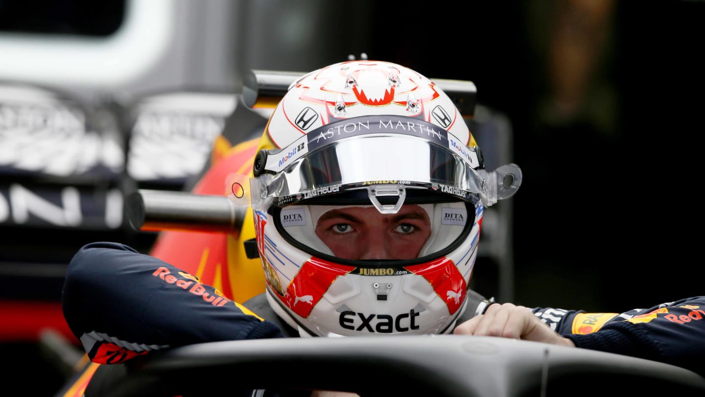 MEXICO CITY, MEXICO - OCTOBER 25: Max Verstappen of Netherlands and Red Bull Racing prepares to