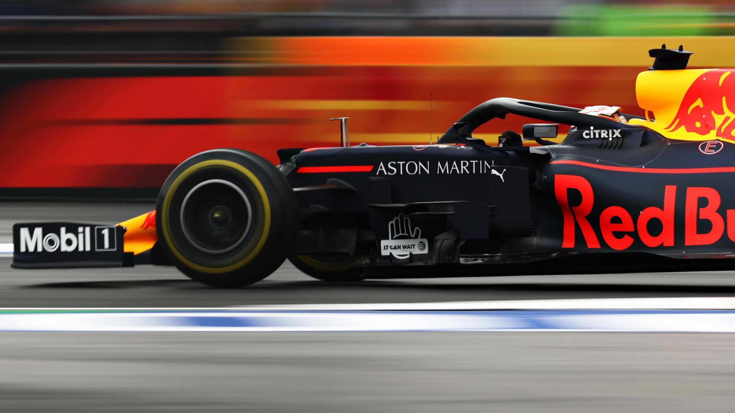 MEXICO CITY, MEXICO - OCTOBER 25: Max Verstappen of the Netherlands driving the (33) Aston Martin
