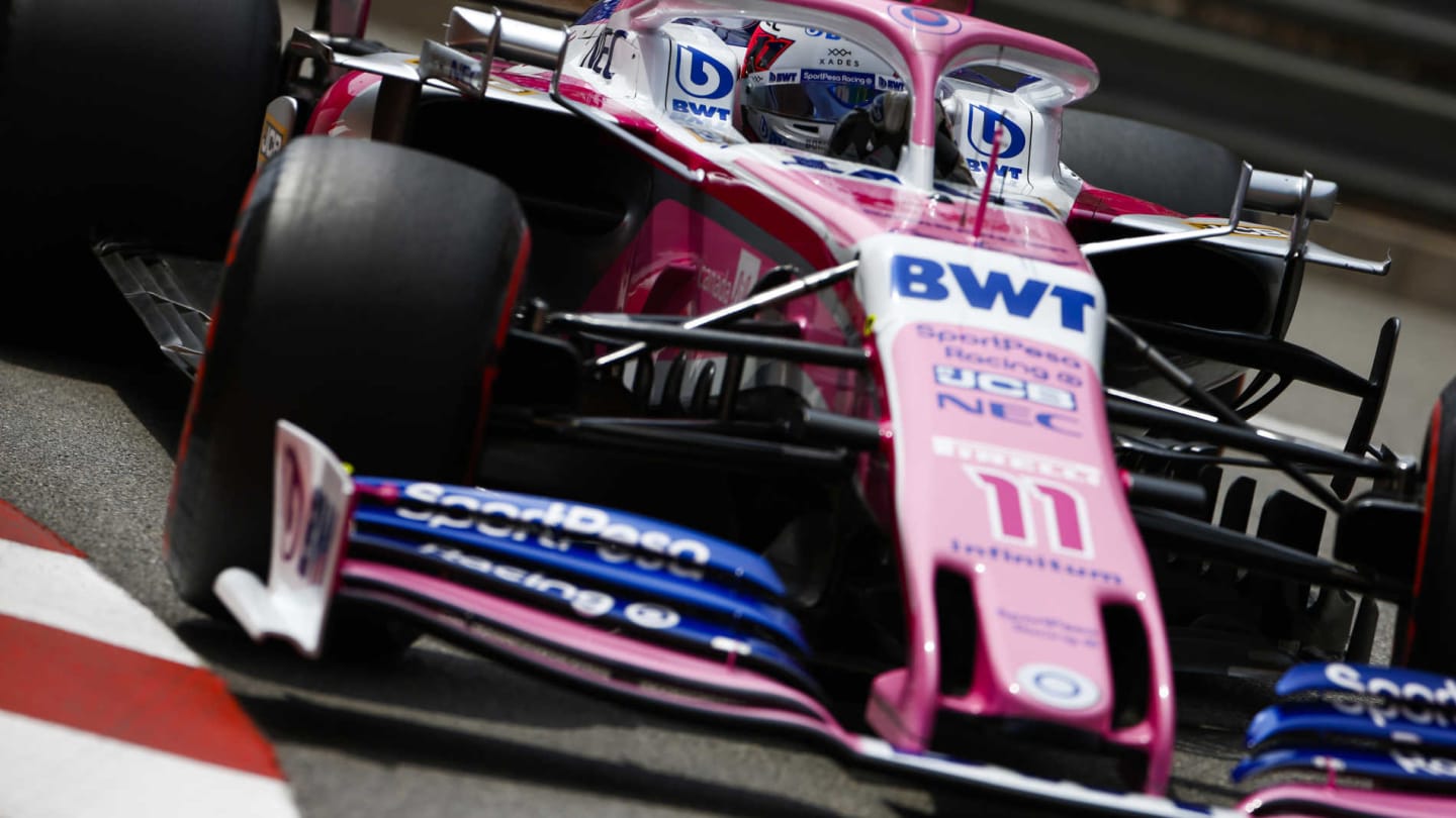 MONTE CARLO, MONACO - MAY 25: Sergio Perez, Racing Point RP19 during the Monaco GP at Monte Carlo