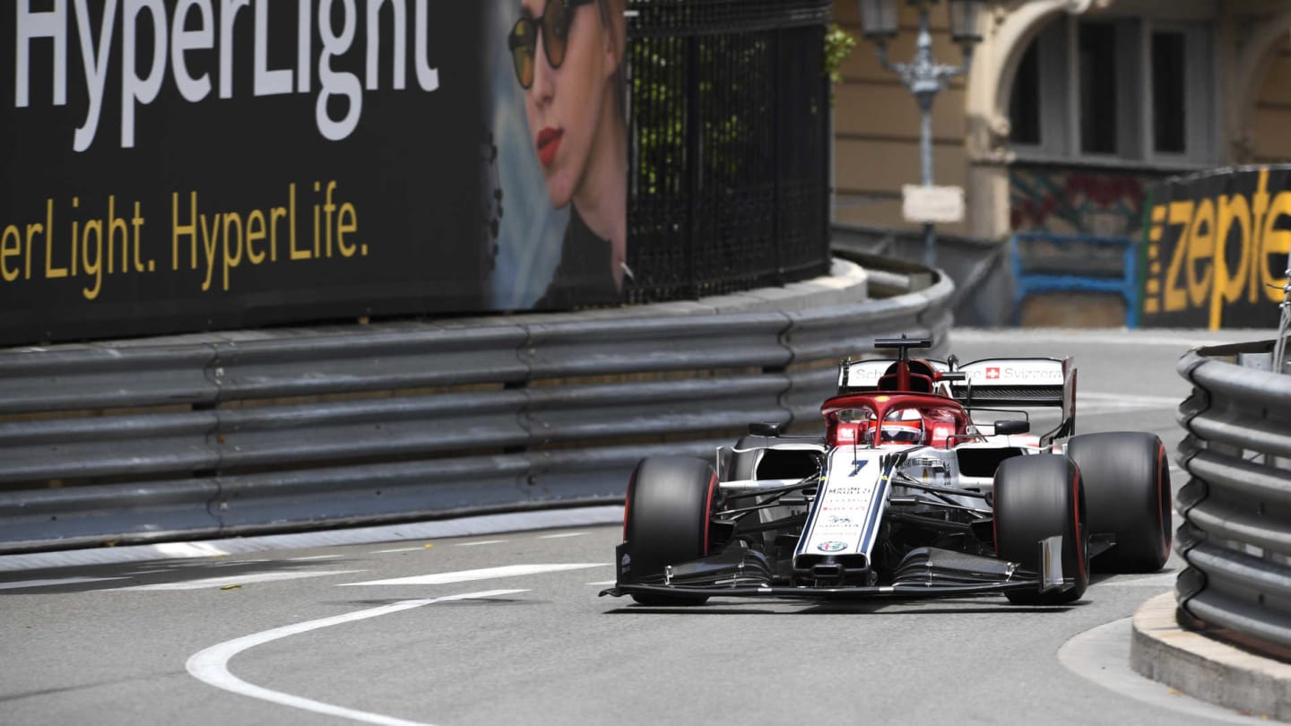 MONTE CARLO, MONACO - MAY 25: Kimi Raikkonen, Alfa Romeo Racing C38 during the Monaco GP at Monte Carlo on May 25, 2019 in Monte Carlo, Monaco. (Photo by Gareth Harford / Sutton Images)