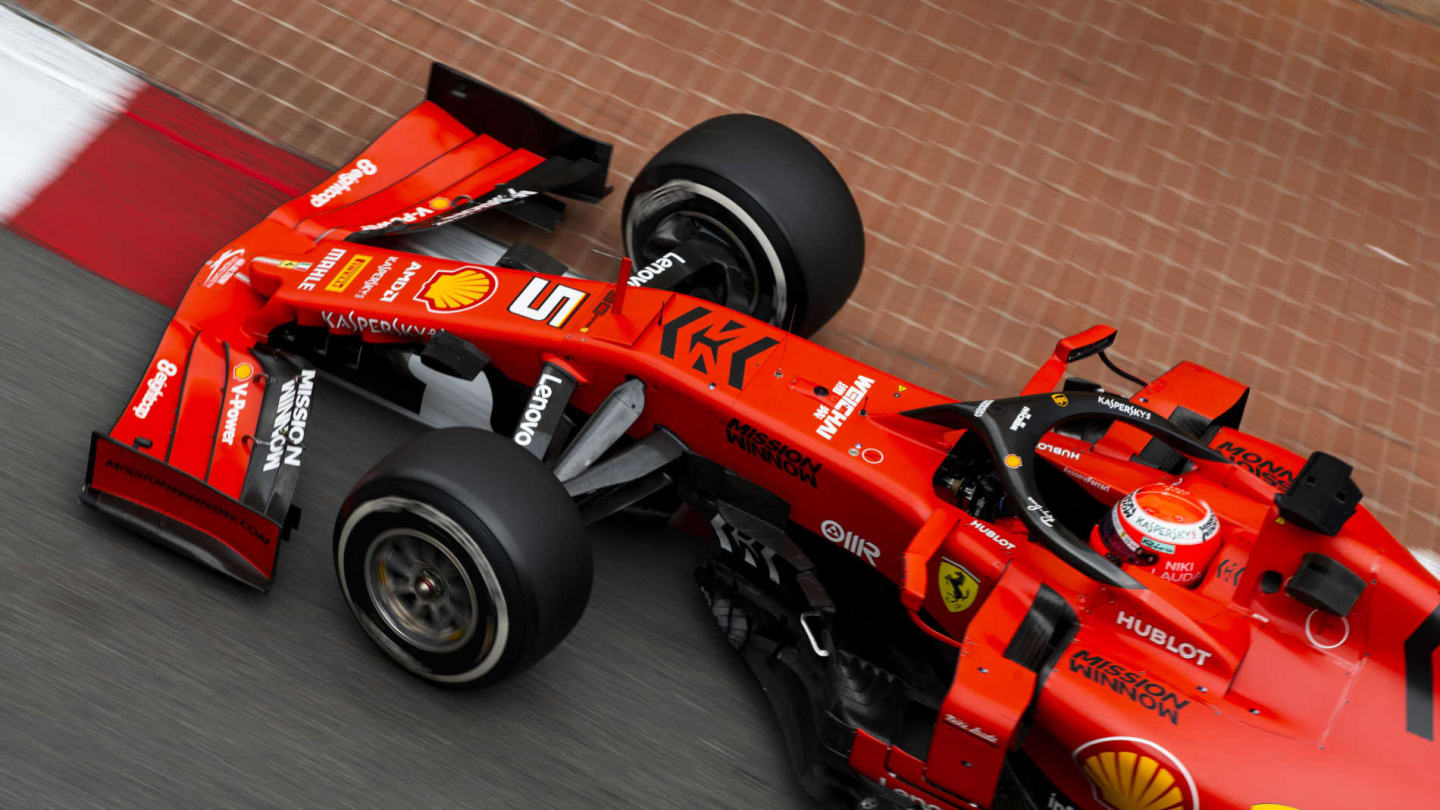MONTE CARLO, MONACO - MAY 26: Sebastian Vettel, Ferrari SF90 during the Monaco GP at Monte Carlo on