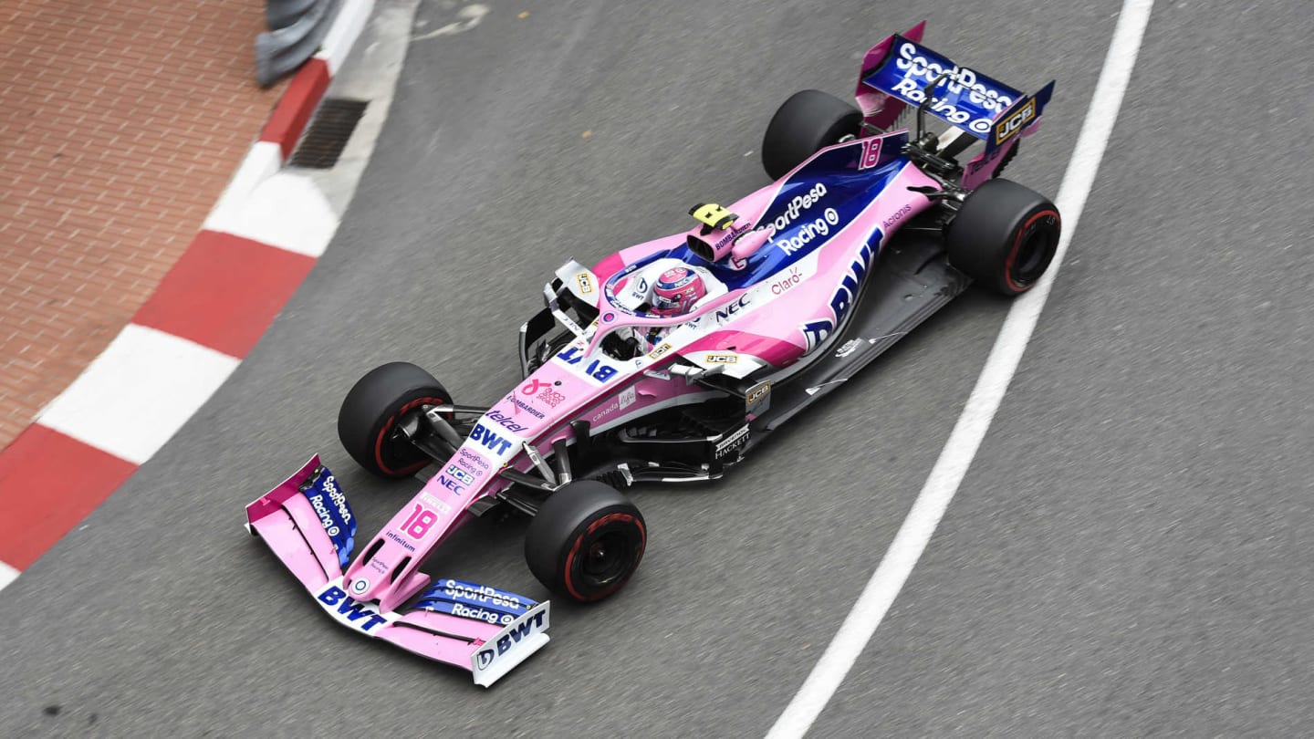 MONTE CARLO, MONACO - MAY 23: Lance Stroll, Racing Point RP19 during the Monaco GP at Monte Carlo