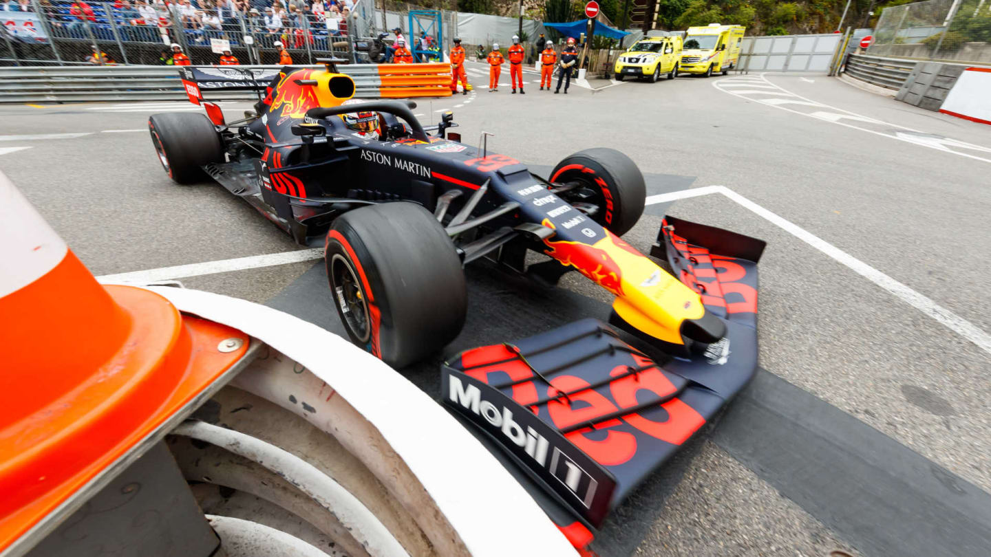 MONTE CARLO, MONACO - MAY 23: Max Verstappen, Red Bull Racing RB15 during the Monaco GP at Monte