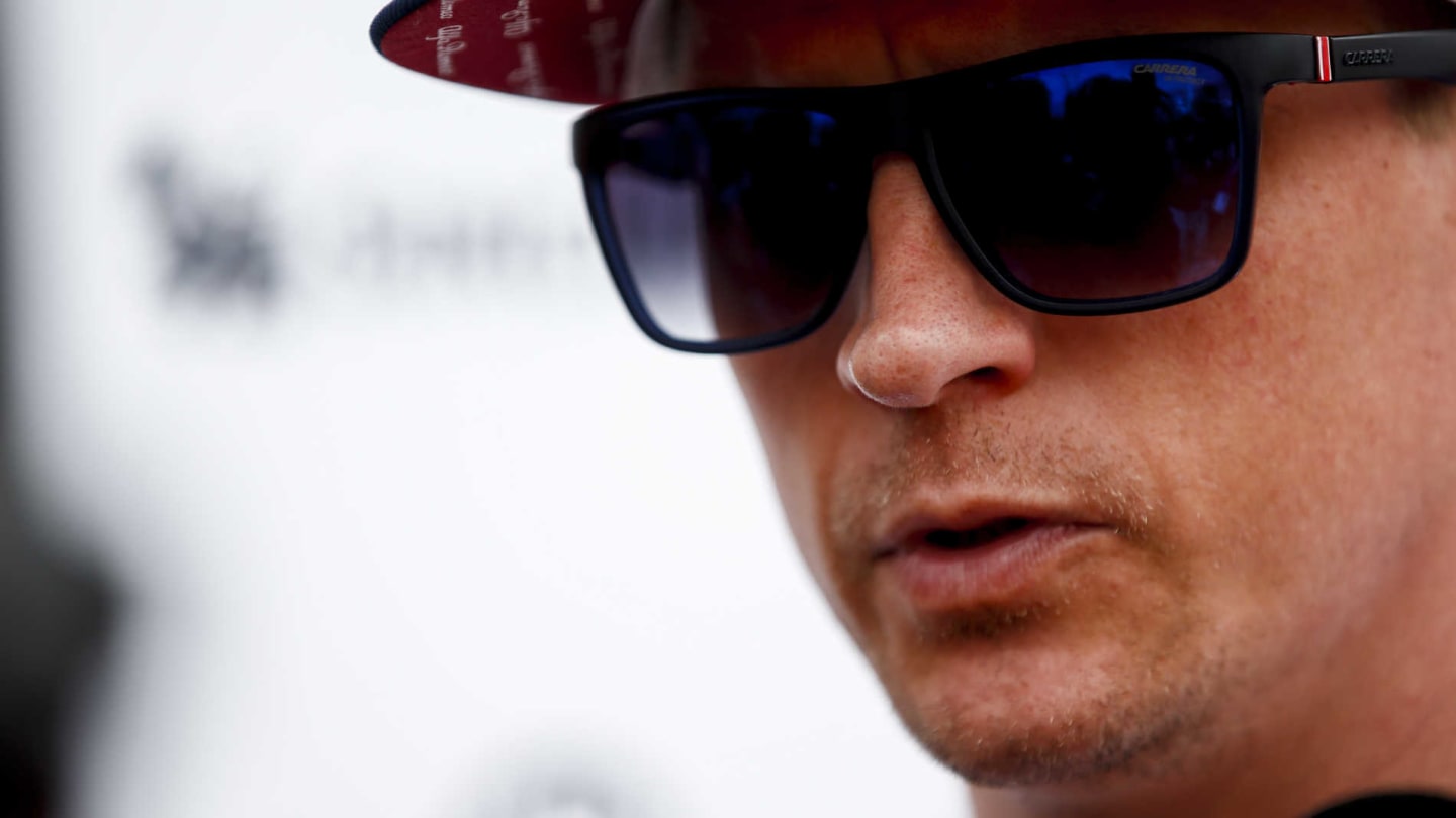 MONTE CARLO, MONACO - MAY 22: Kimi Raikkonen, Alfa Romeo Racing sparks to the media during the