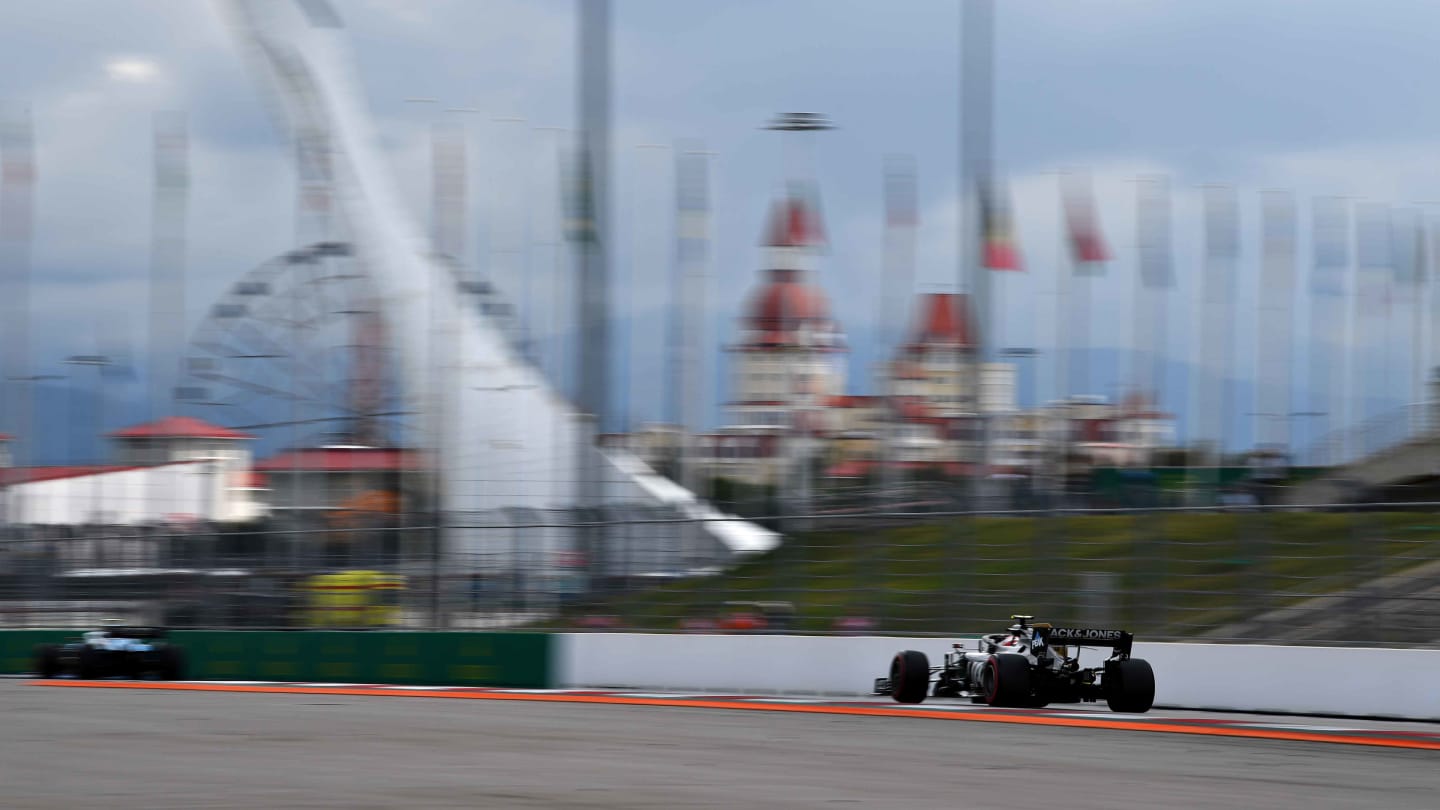 SOCHI, RUSSIA - SEPTEMBER 28: Kevin Magnussen of Denmark driving the (20) Haas F1 Team VF-19 Ferrari on track during final practice for the F1 Grand Prix of Russia at Sochi Autodrom on September 28, 2019 in Sochi, Russia. (Photo by Clive Mason/Getty Images)