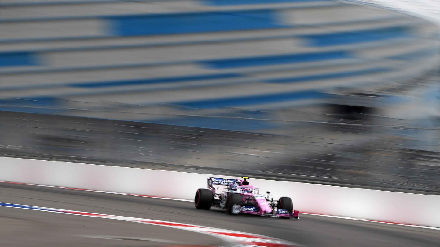 SOCHI, RUSSIA - SEPTEMBER 28: Lance Stroll of Canada driving the (18) Racing Point RP19 Mercedes on track during final practice for the F1 Grand Prix of Russia at Sochi Autodrom on September 28, 2019 in Sochi, Russia. (Photo by Clive Mason/Getty Images)