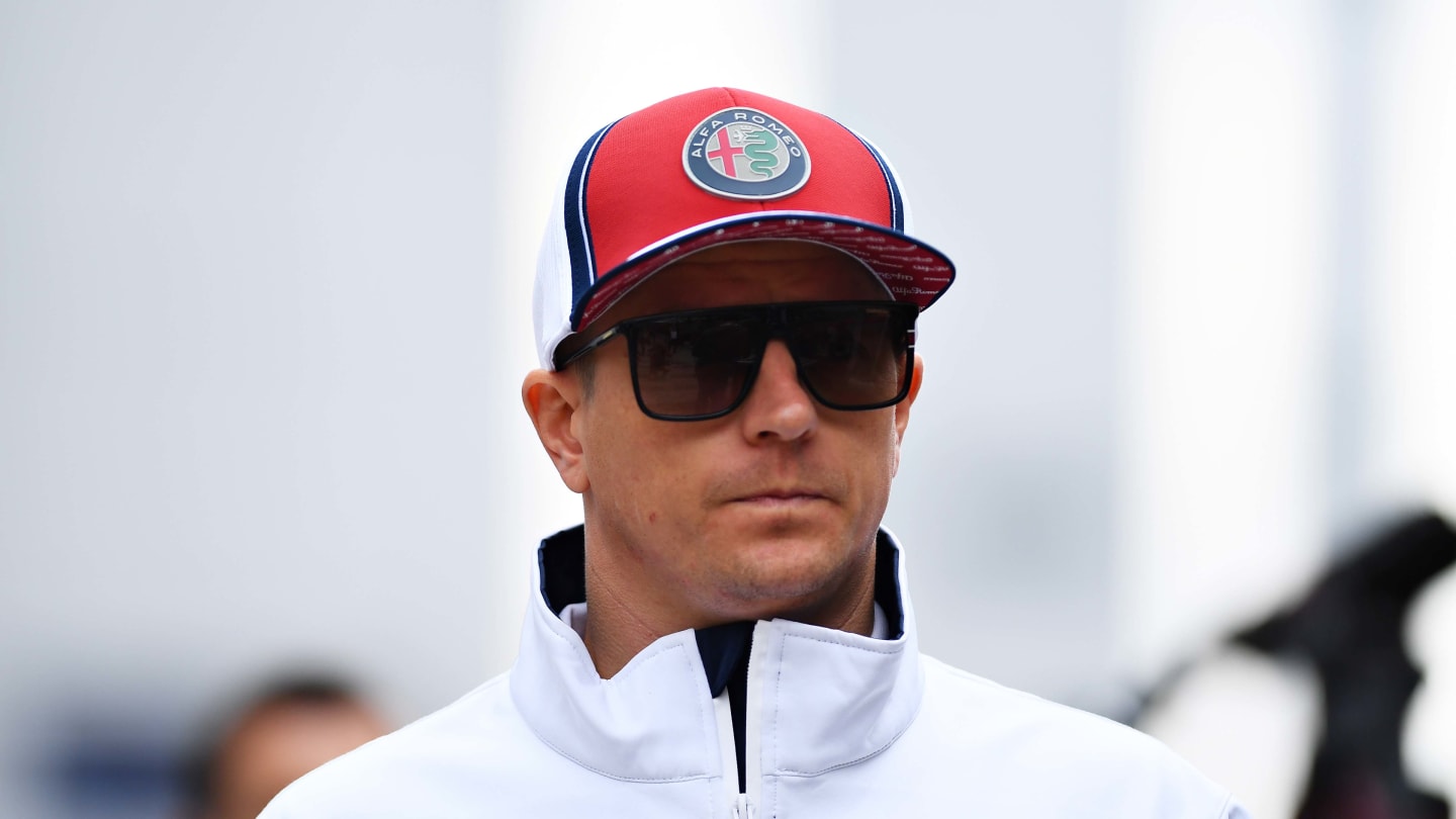 SOCHI, RUSSIA - SEPTEMBER 26: Kimi Raikkonen of Finland and Alfa Romeo Racing walks in the Paddock