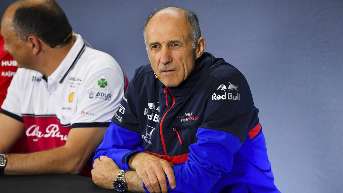CIRCUIT DE BARCELONA-CATALUNYA, SPAIN - MAY 10: Franz Tost, Team Principal, Toro Rosso, in the team principals Press Conference during the Spanish GP at Circuit de Barcelona-Catalunya on May 10, 2019 in Circuit de Barcelona-Catalunya, Spain. (Photo by Simon Galloway / Sutton Images)