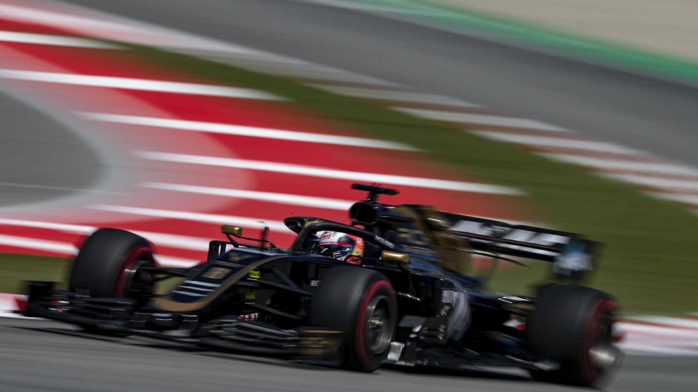 CIRCUIT DE BARCELONA-CATALUNYA, SPAIN - MAY 10: Romain Grosjean, Haas VF-19 during the Spanish GP