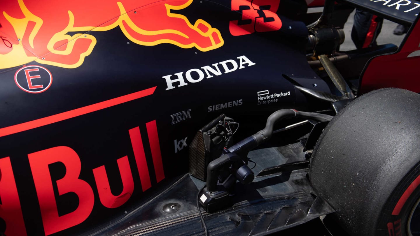 CIRCUIT DE BARCELONA-CATALUNYA, SPAIN - MAY 12: Equipment on the car of Max Verstappen, Red Bull