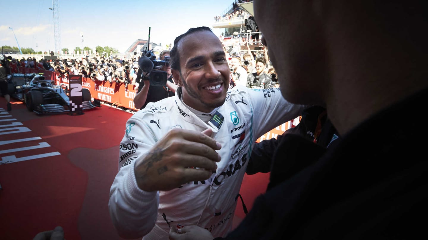 CIRCUIT DE BARCELONA-CATALUNYA, SPAIN - MAY 12: Lewis Hamilton, Mercedes AMG F1, 1st position, in