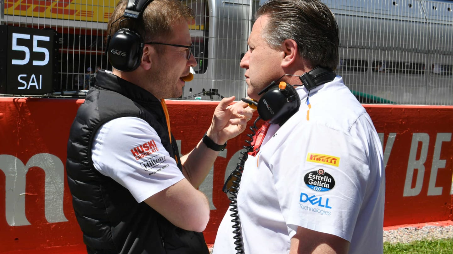 CIRCUIT DE BARCELONA-CATALUNYA, SPAIN - MAY 12: Andreas Seidl, Team Principal, McLaren, and Zak