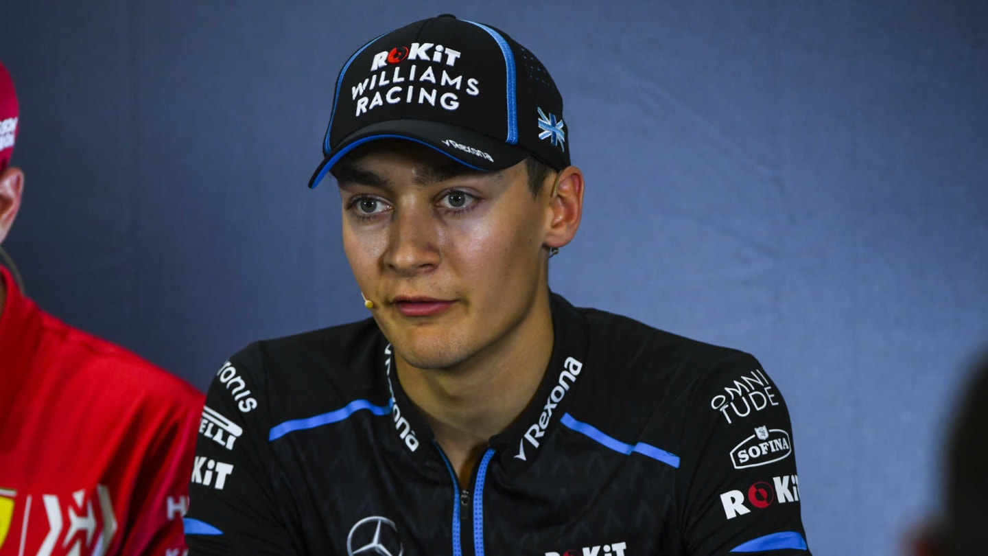 CIRCUIT DE BARCELONA-CATALUNYA, SPAIN - MAY 09: George Russell, Williams Racing in Press Conference during the Spanish GP at Circuit de Barcelona-Catalunya on May 09, 2019 in Circuit de Barcelona-Catalunya, Spain. (Photo by Mark Sutton / Sutton Images)