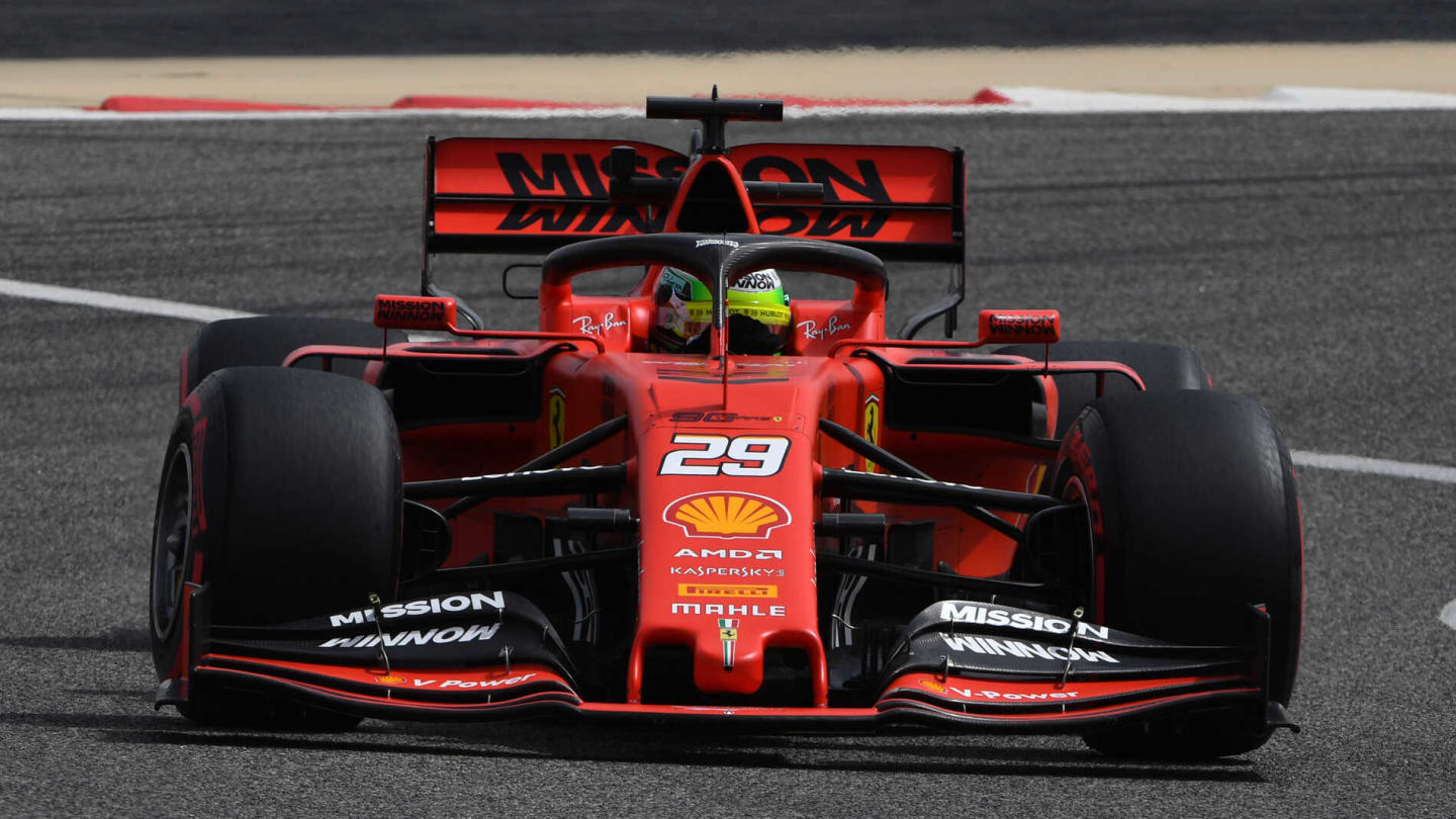 BAHRAIN INTERNATIONAL CIRCUIT, BAHRAIN - APRIL 02: Mick Schumacher, Ferrari SF90 during the Bahrain