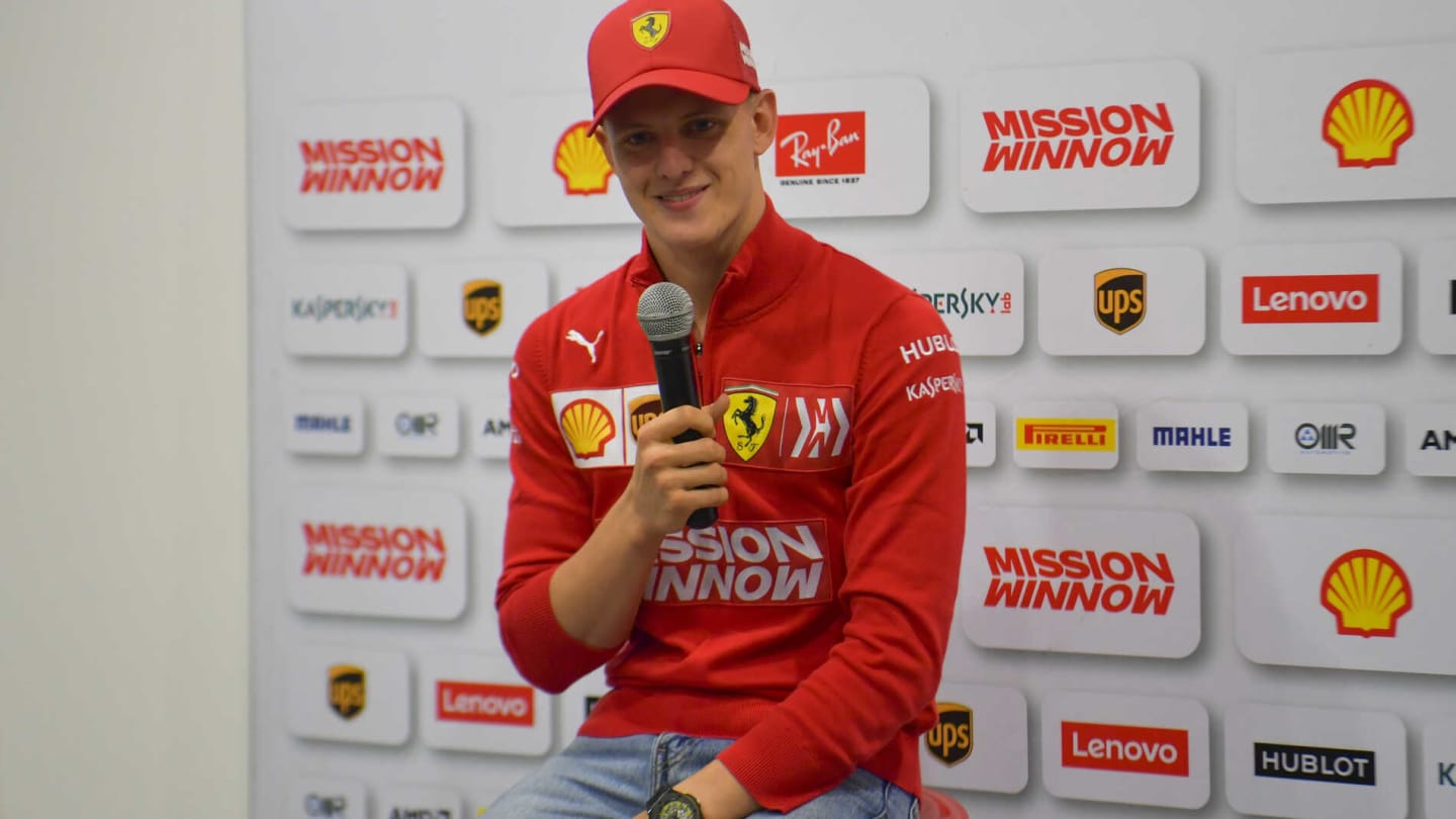 BAHRAIN INTERNATIONAL CIRCUIT, BAHRAIN - APRIL 02: Mick Schumacher, Ferrari in Press Conference