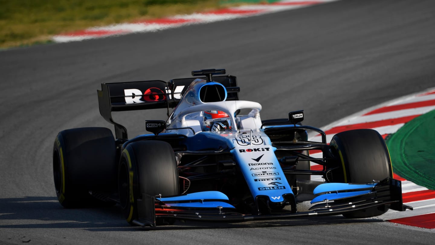 CIRCUIT DE BARCELONA-CATALUNYA, SPAIN - FEBRUARY 21: George Russell, Williams FW42 during the Barcelona February testing at Circuit de Barcelona-Catalunya on February 21, 2019 in Circuit de Barcelona-Catalunya, Spain. (Photo by Mark Sutton / Sutton Images)