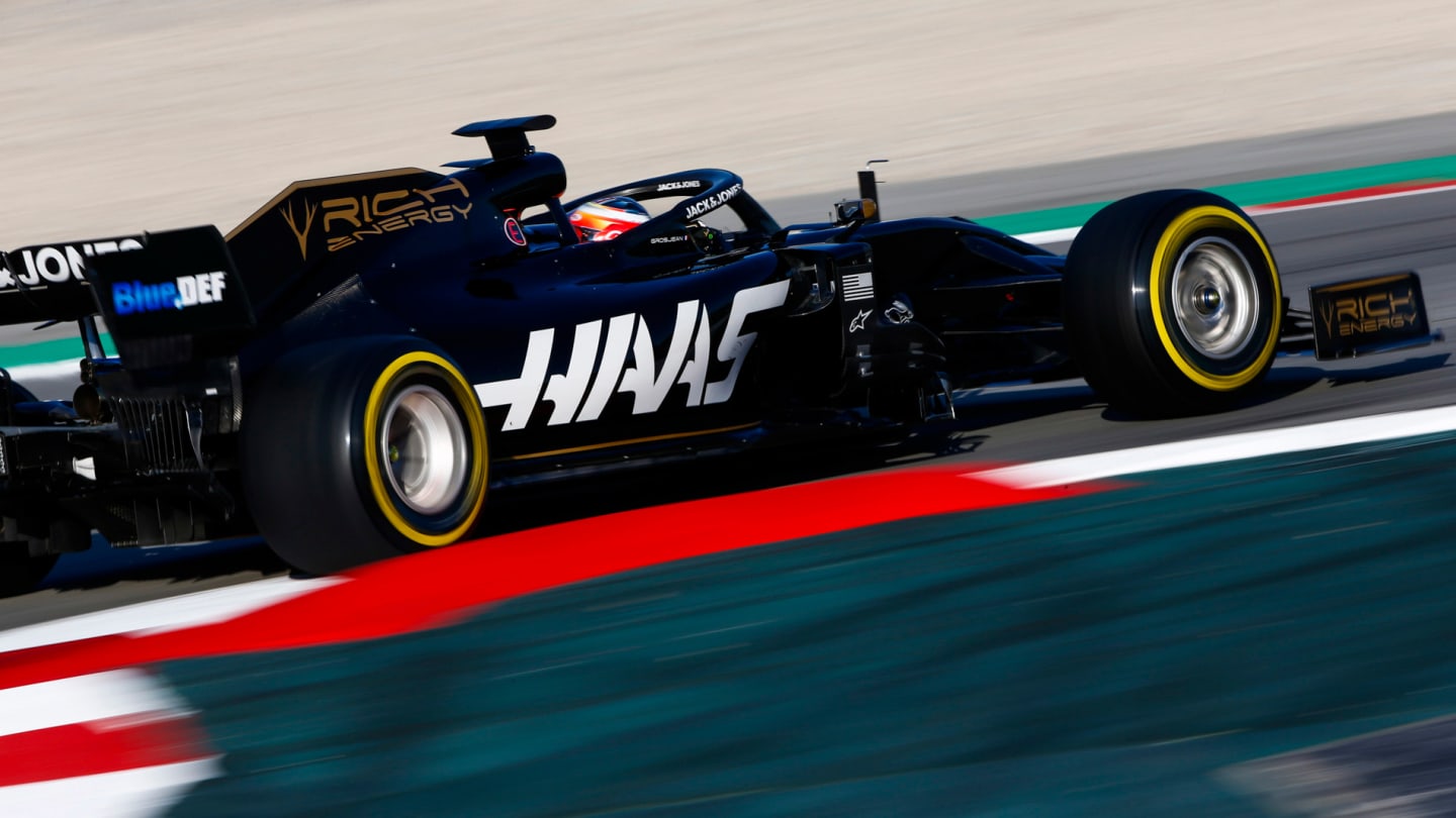 CIRCUIT DE BARCELONA-CATALUNYA, SPAIN - FEBRUARY 18: Romain Grosjean, Haas F1 Team VF-19 Ferrari