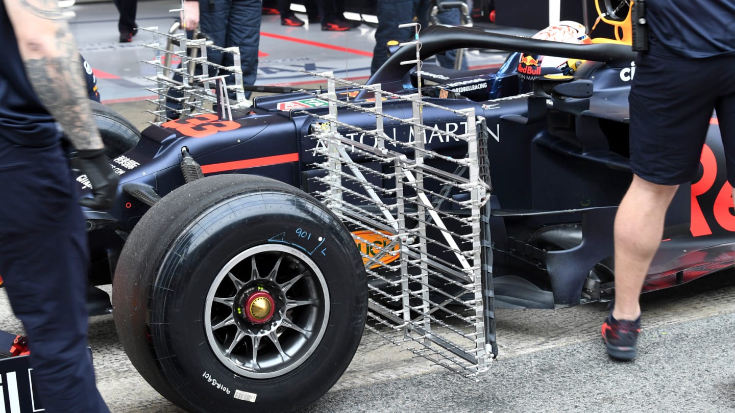 CIRCUIT DE BARCELONA-CATALUNYA, SPAIN - FEBRUARY 20: Max Verstappen, Red Bull Racing RB15 with aero sensors during the Barcelona February testing at Circuit de Barcelona-Catalunya on February 20, 2019 in Circuit de Barcelona-Catalunya, Spain. (Photo by Mark Sutton / Sutton Images)