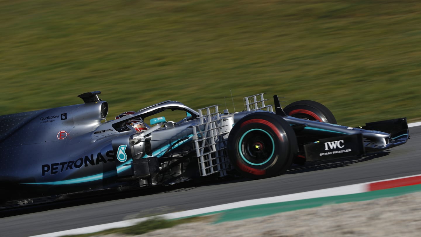 CIRCUIT DE BARCELONA-CATALUNYA, SPAIN - FEBRUARY 26: Lewis Hamilton, Mercedes-AMG F1 W10 EQ Power+