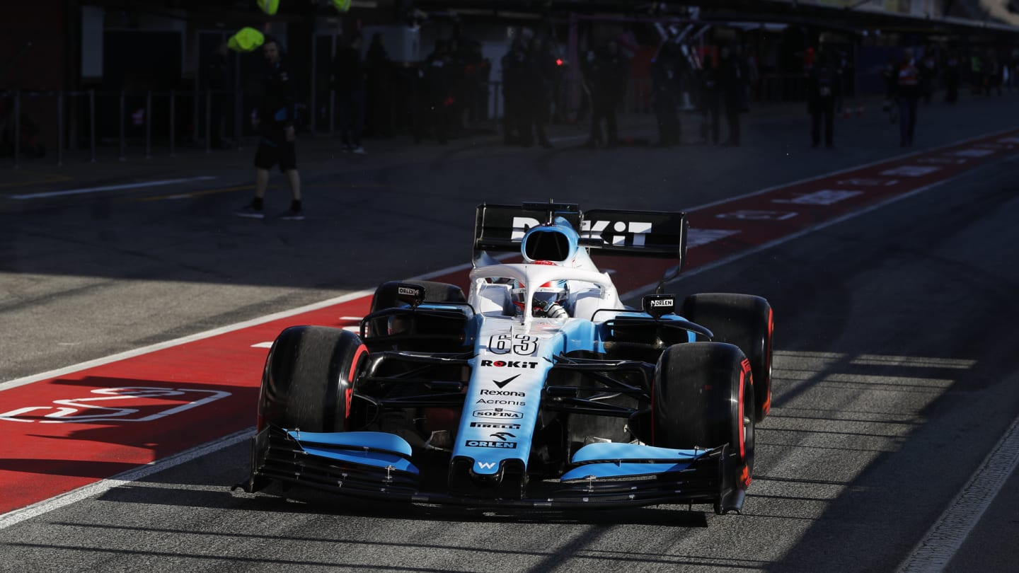 CIRCUIT DE BARCELONA-CATALUNYA, SPAIN - FEBRUARY 26: George Russell, Williams FW42 during the Barcelona February testing II at Circuit de Barcelona-Catalunya on February 26, 2019 in Circuit de Barcelona-Catalunya, Spain. (Photo by Steven Tee / LAT Images)