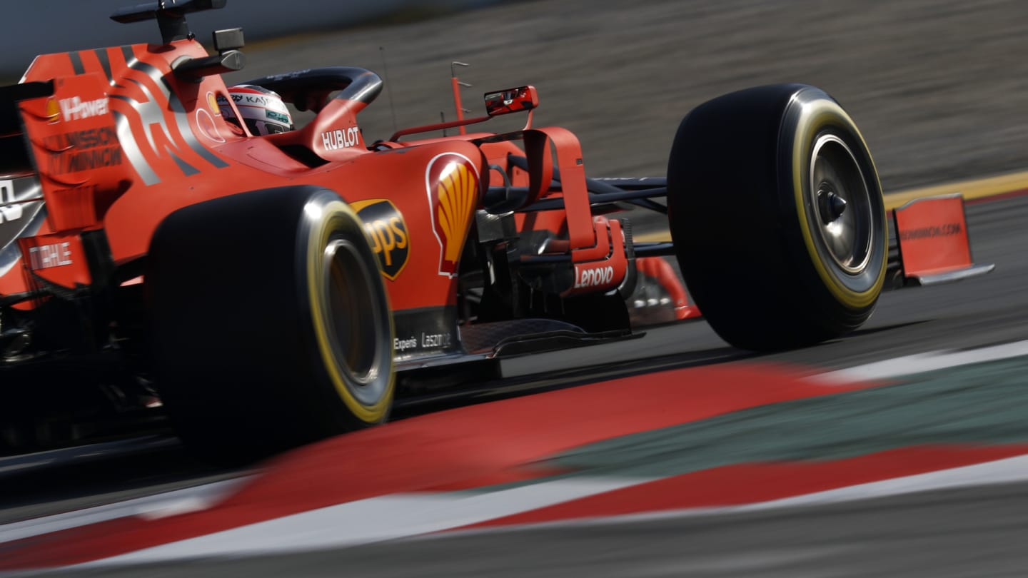 CIRCUIT DE BARCELONA-CATALUNYA, SPAIN - FEBRUARY 28: Charles Leclerc, Ferrari SF90 during the