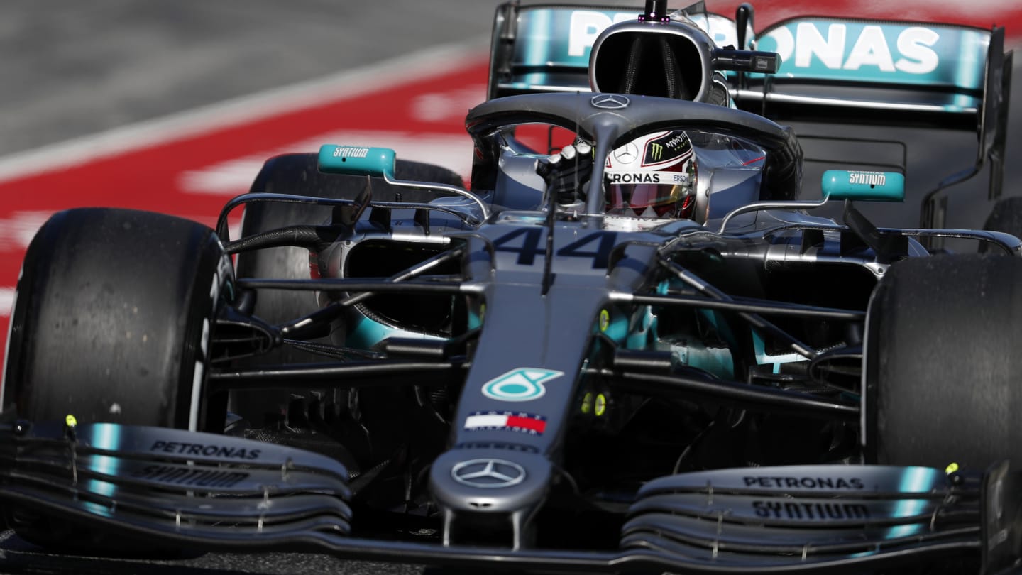 CIRCUIT DE BARCELONA-CATALUNYA, SPAIN - FEBRUARY 27: Lewis Hamilton, Mercedes-AMG F1 W10 EQ Power+