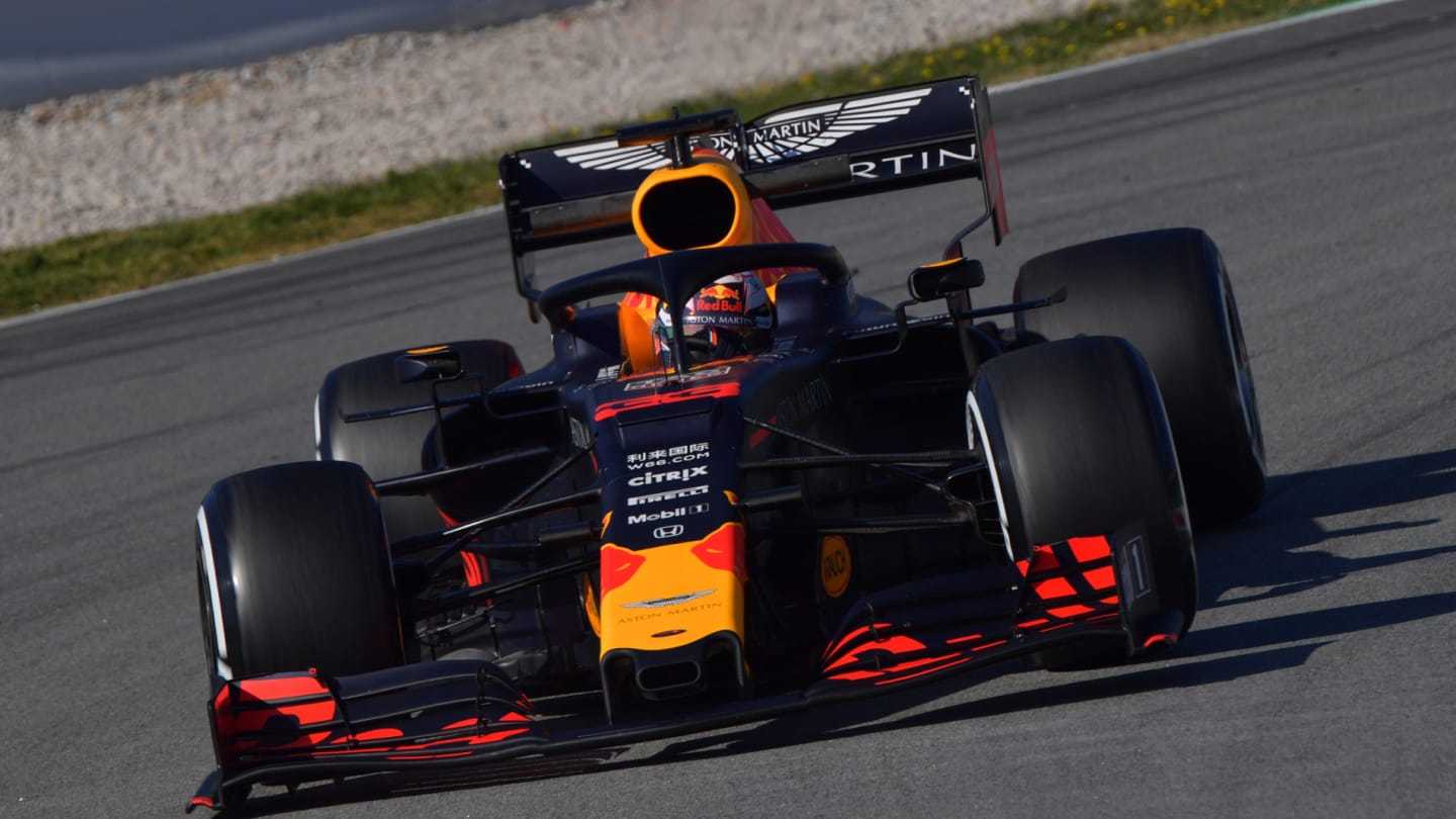 CIRCUIT DE BARCELONA-CATALUNYA, SPAIN - FEBRUARY 27: Max Verstappen, Red Bull Racing RB15 during