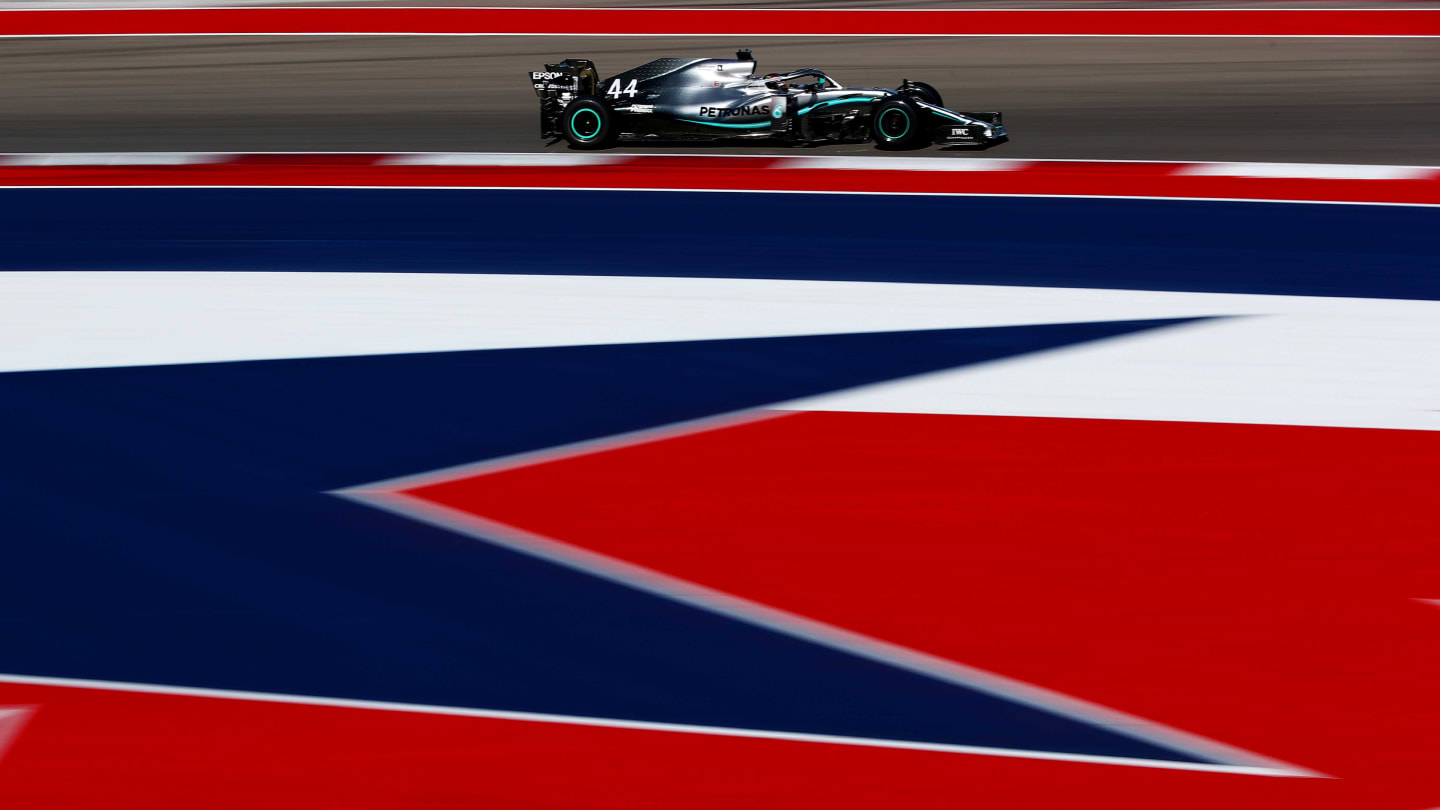 AUSTIN, TEXAS - NOVEMBER 01: Lewis Hamilton of Great Britain driving the (44) Mercedes AMG Petronas