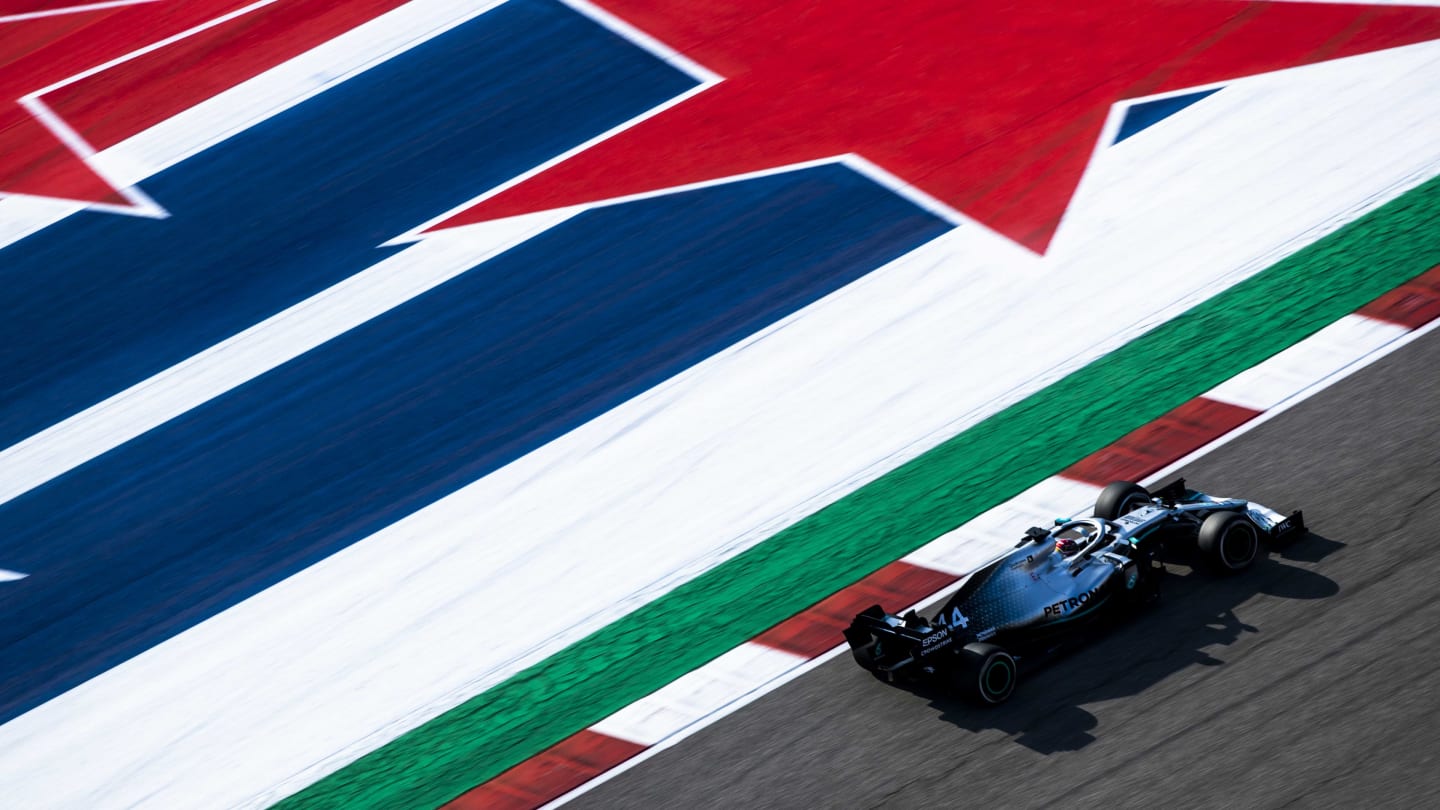 AUSTIN, TEXAS - NOVEMBER 01: Lewis Hamilton of Great Britain driving the (44) Mercedes AMG Petronas